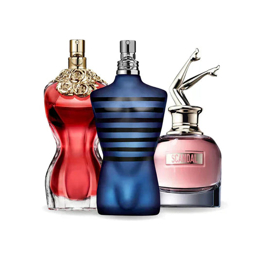 PACK MIT 3 PARFUMS: LA BELLE, ULTRA MALE UND GAULTIER SCANDAL 100ML