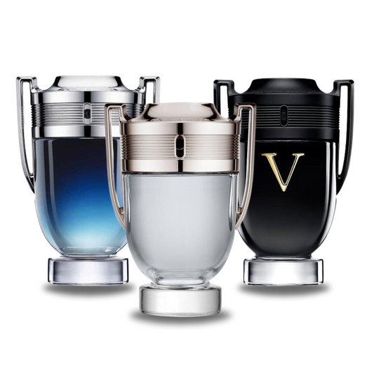PACK MIT 3 PARFUMS: PACO RABANNE INVICTUS LEGEND, PACO RABANNE INVICTUS, PACO RABANNE INVICTUS VICTORY (EAU DE PARFUM)