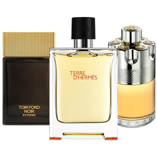 PACK MIT 3 PARFUMS: TERRE D’HERMÈS, AZZARO WANTED, TOM FORD NOIR EXTREME (EAU DE PARFUM)