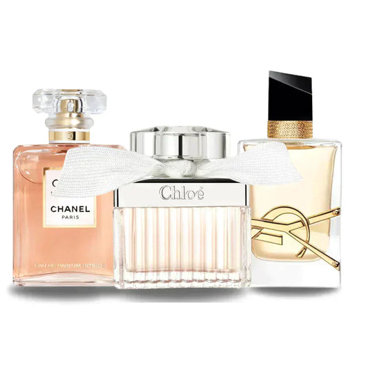 PACK MIT 3 PARFUMS: CHANEL COCO MADEMOISELLE, YVES SAINT LAURENT LIBRE, CHLOÉ (EAU DE PARFUM)